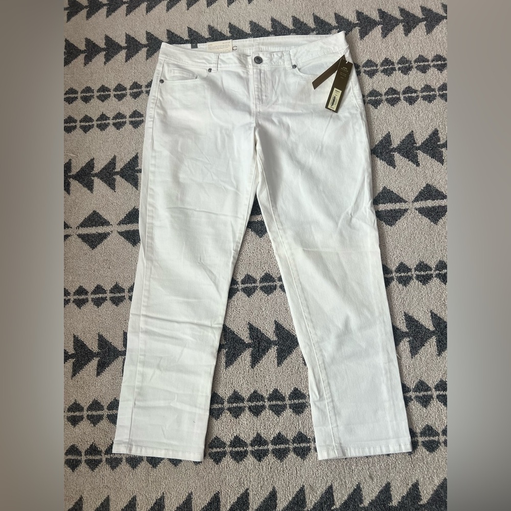 Lauren Conrad off white summer cropped jeans